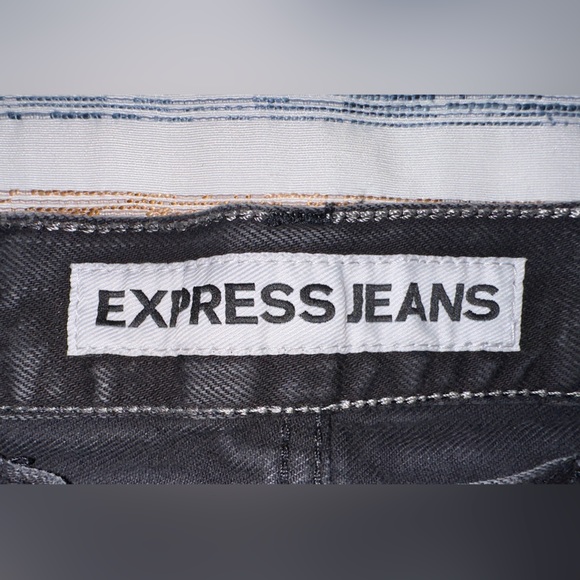 Express Rocco Slim Fit Skinny Leg Dark Gray Jeans Sz 33 x 30 - Picture 4 of 9